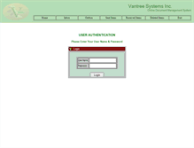 Tablet Screenshot of login.vantree.com